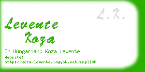 levente koza business card